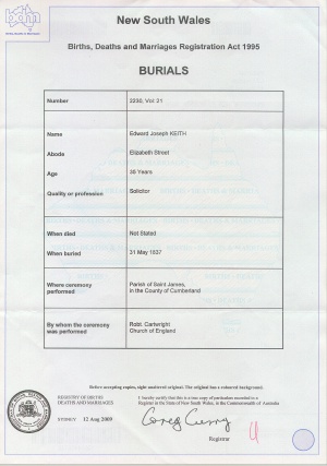 Death certificate